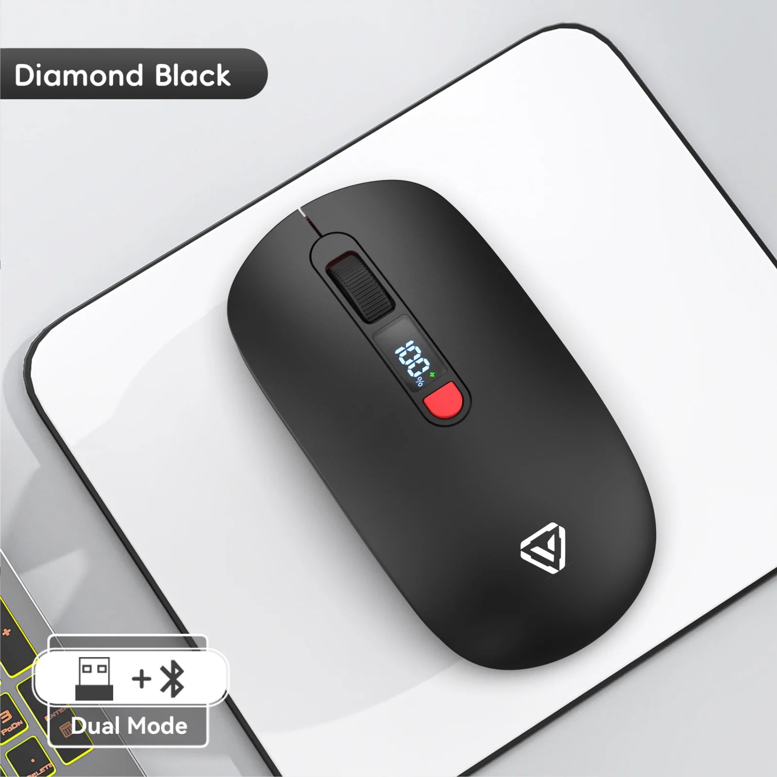 Dual Mode Wireless Mouse, 2.4G Bluetooth Silent Mouse, Rechargeable Gaming Mouse with 4 DPI, Boss Key, Type-C, for PC Laptop Mac Oasis Select