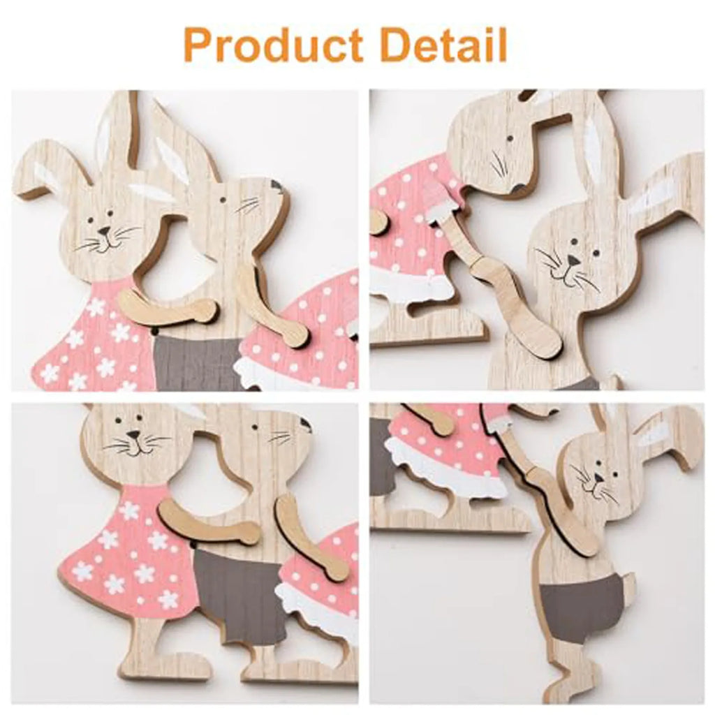 Easter Wooden Bunny Seesaw Ornament – Door & Home Décor Easter Wood Ornament Oasis Select