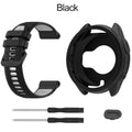 2-in-1 Silicone Case & Band for Garmin Forerunner 965 Smartwatch Band & Case Oasis Select Black