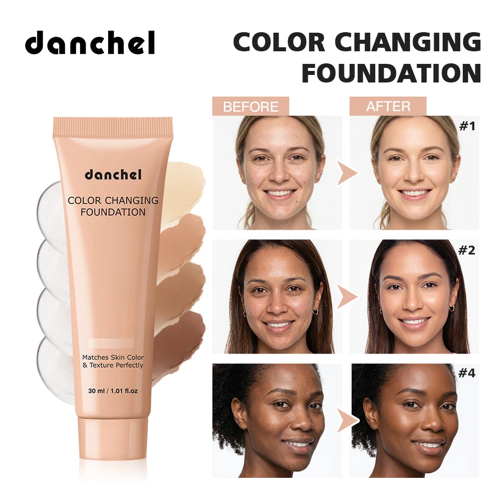 Color Changing Liquid Foundation Deep Hydration Brighten Even Skin Tone Natural Matte Finish Makeup Effect Concealer Foundation Oasis Select
