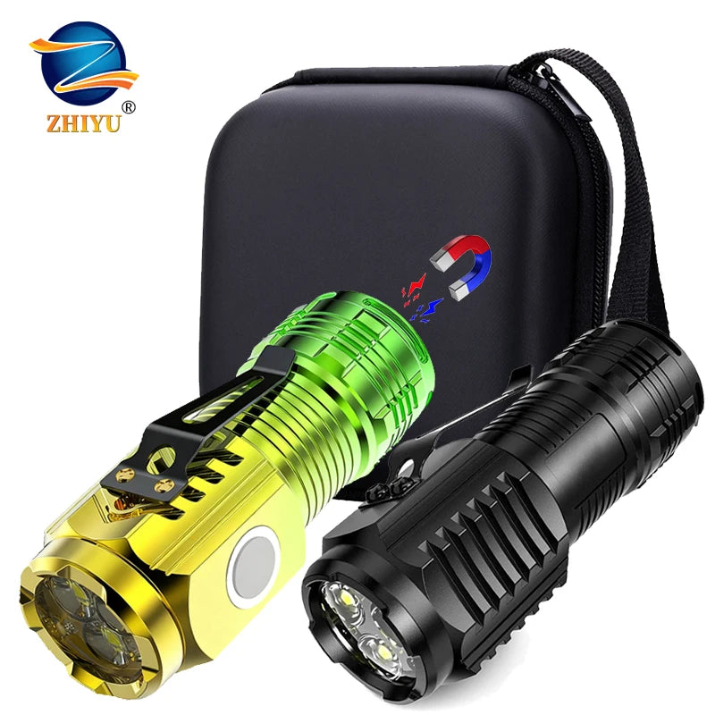 Ultra-bright Rechargeable LED Pen Clip Mini Flashlight Handheld Torch Portable Waterproof Lamp for Nigh Work Emergency Camping Oasis Select