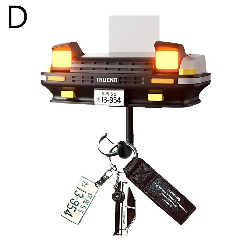 2025 New AE86 Car Headlight Key Holder Room Accessories Wall-Mounted Key Hanger Wall Hooks Car Enthusiasts' Gifts Birthday Gift Oasis Select Black With light
