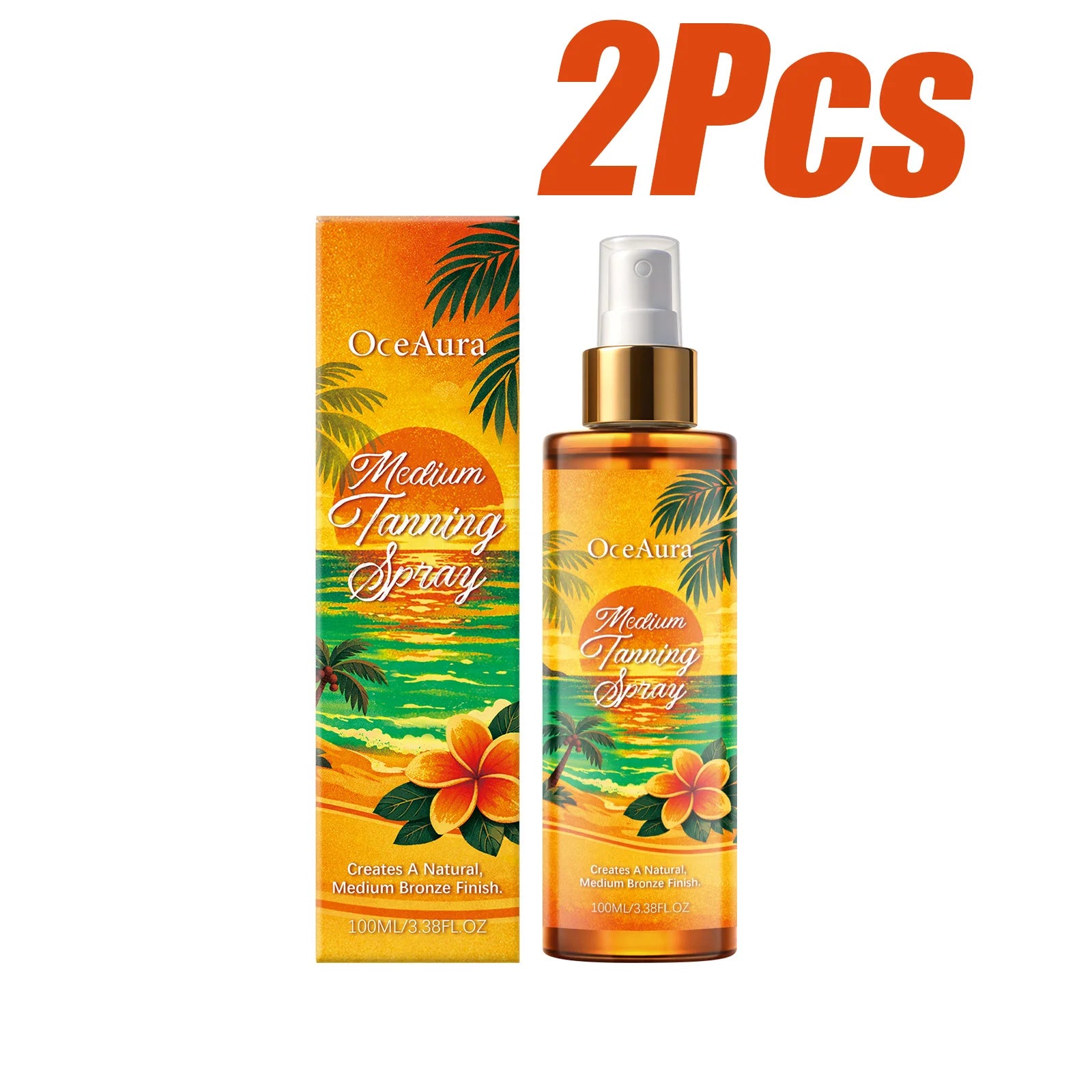 Self Tanning Spray Self Tanner Sunless Tanning Mist for Body Face Natural Looking Gradual Tan Sunless Tanner Spray for Men Women Oasis Select 2 x 100ml Boxed