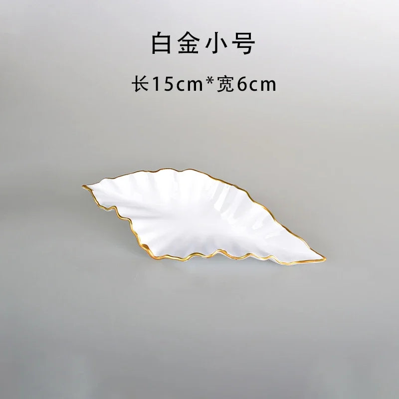 Modern Living Room Simple Nail Free Imitation Metal Wall Decoration Wall Hanging Wall Leaf Decoration Soft Installation Pendant Oasis Select White gold 15cm
