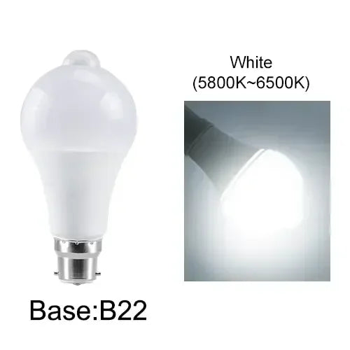 PIR Motion Sensor LED Bulb E27 B22 12W–20W Auto On/Off Motion Sensor LED Bulb Oasis Select B22 Cold White 20W