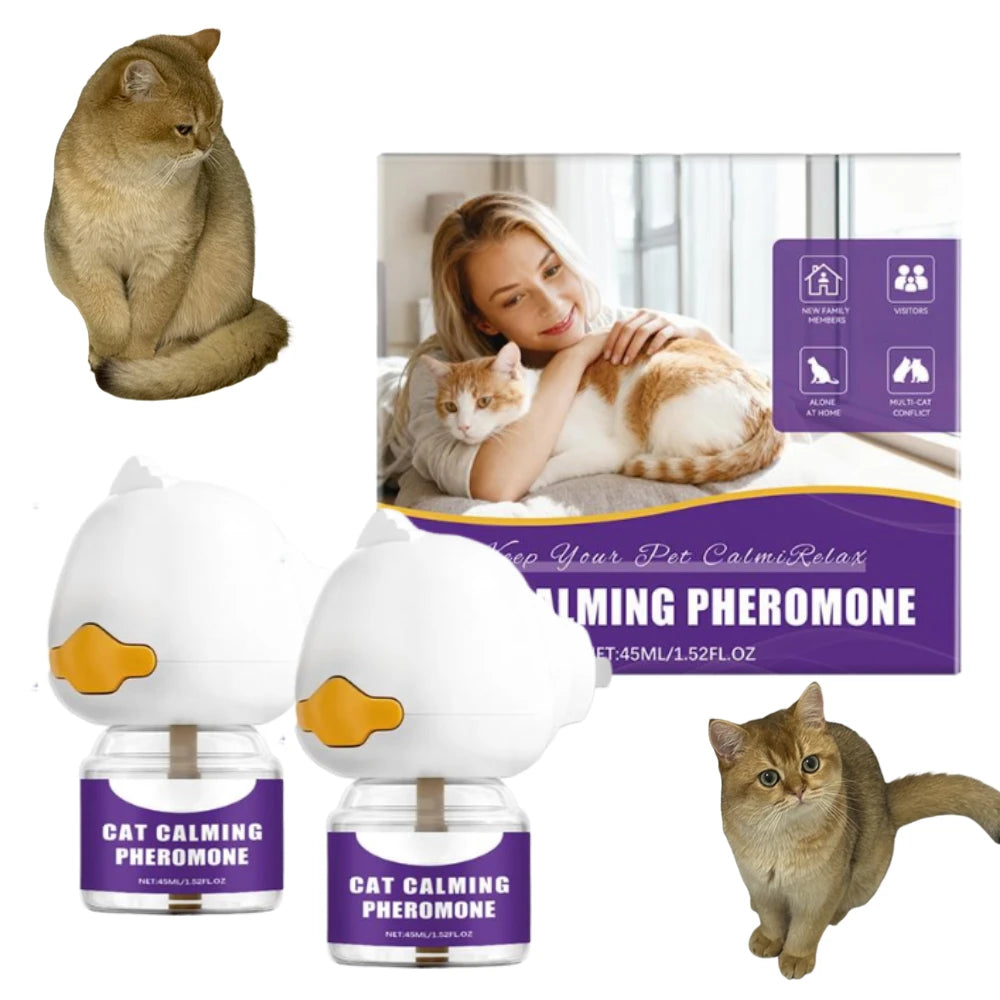 45ML Pheromone Diffuser for Cats, Pet Emotional Soothing Calming Effectively Relieves Anxiety Stress Reduce Scratching Device Oasis Select