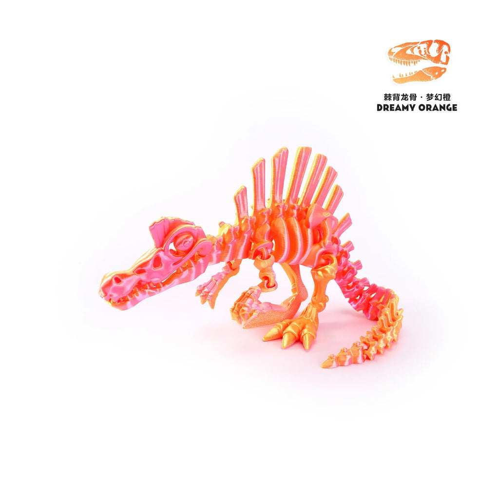 3D Printed Dinosaur Movable Echinosaurus Figurine Dragons Bone Model Desktop Craft Ornament Creative Novelty Gifts for Kids Oasis Select Color 15 13.5CM