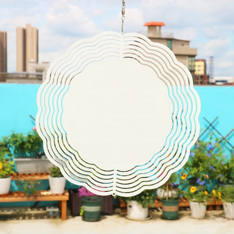 10 Inch Sublimation Wind Spinner Blanks 3D Wind Spinners Hanging Wind Spinner For Indoor Outdoor Garden Decoration Oasis Select