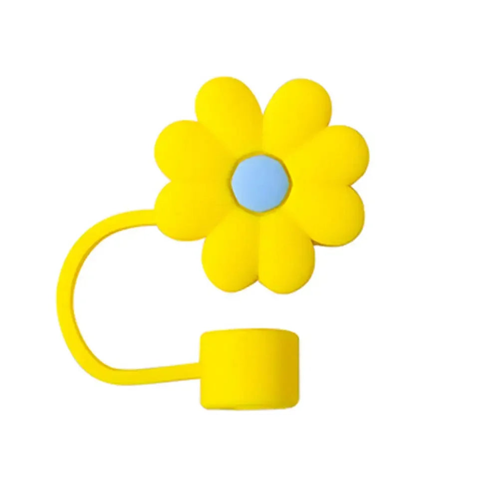 Flower Shape Straw Cover Compatible Stanley 30& Tumbler Soft Silicone