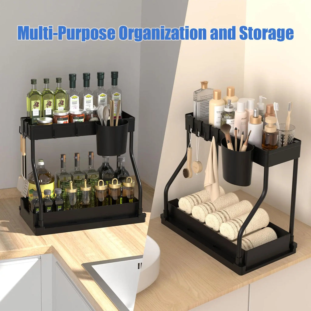 1PC Kitchen acceesories Bathroom accessories Storage organizer Under sink organizer Pull Out Shelf Spice rack organizer Oasis Select
