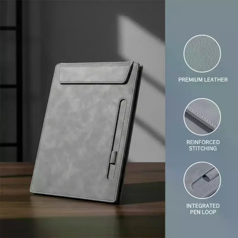 A4 PU Leather Clipboard – Magnetic Closure & Pen Slot