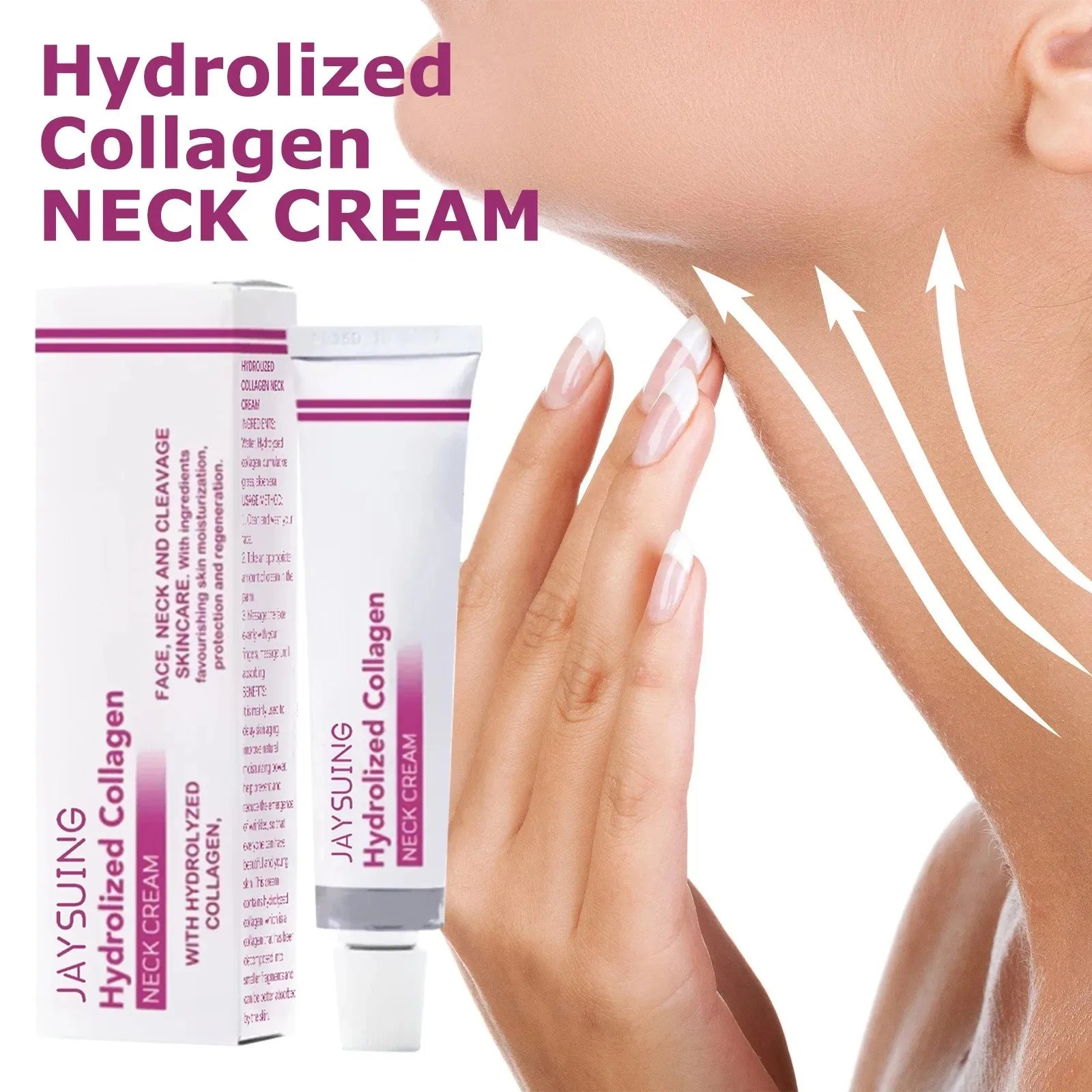 Hydrolyzed Collagen Neck Cream Eliminate Neck Fine Lines Firming Lifting Neck Remove Double Chin Rejuvenation Cream SkinCare Oasis Select