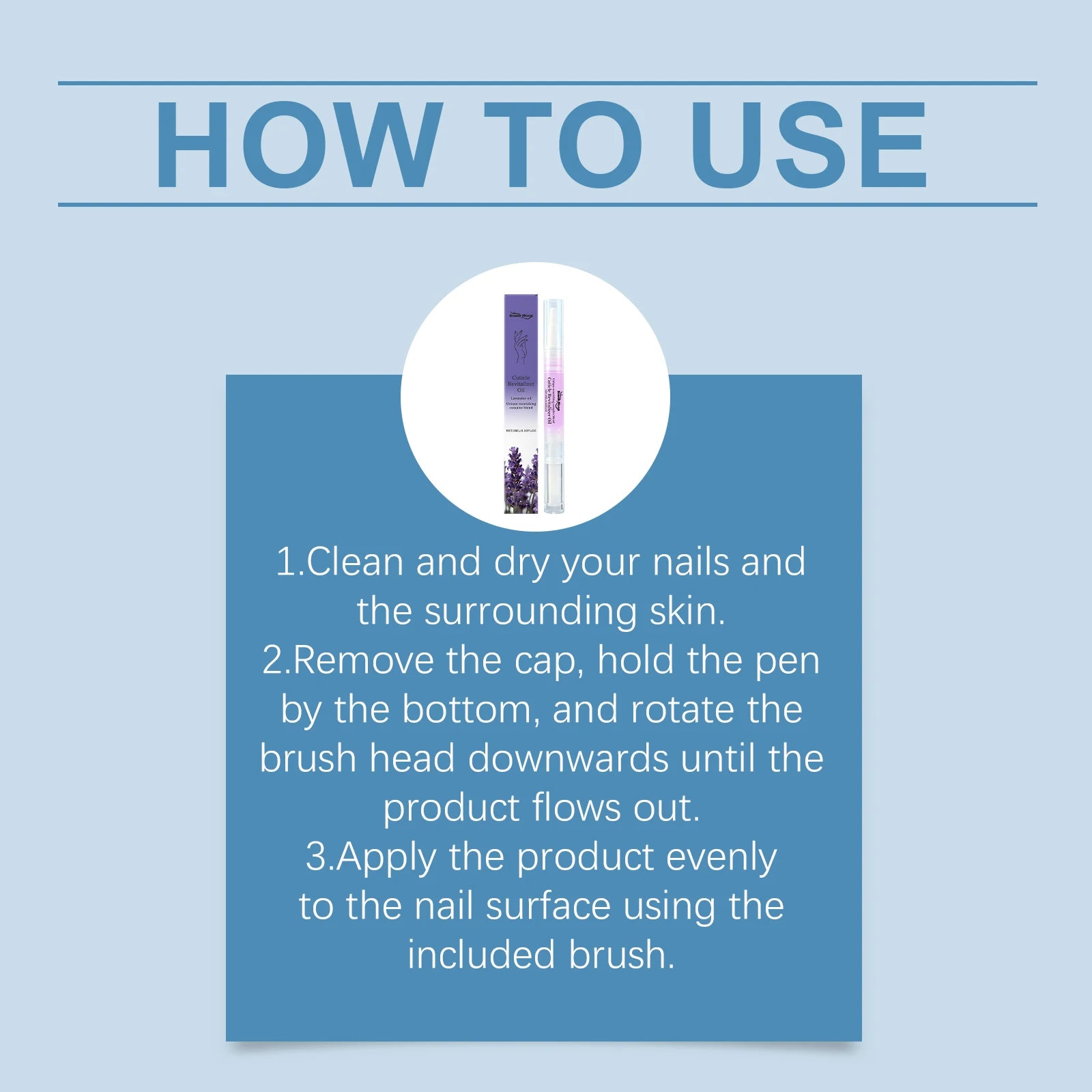 Lavender Nail Care Oil Pen – Portable Nail Shine Treatment Nail Treatment Oil Pen Oasis Select