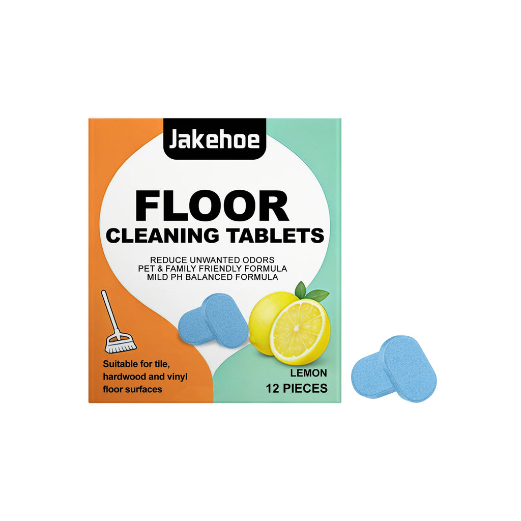 Jakehoe Dissolving Floor Cleaner Tablets – 12pc Lemon Fresh Floor Cleaner Tablets Oasis Select C 12pieces boxed