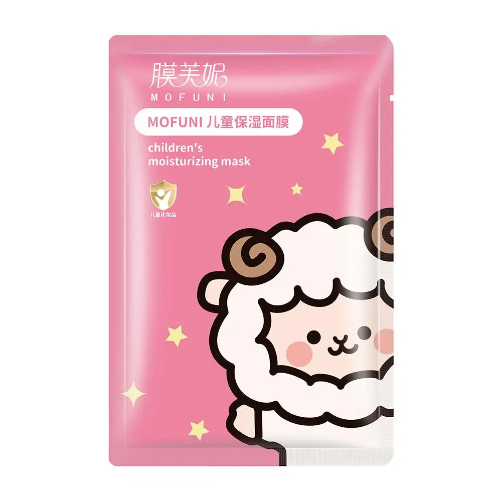 1/5/8 PCS Animal Character Face Masks Hydrating Spa Masks Sheet with Hyaluronic Acid, Skincare Party Facial Masks for Kids Teens Oasis Select sheep-1pc