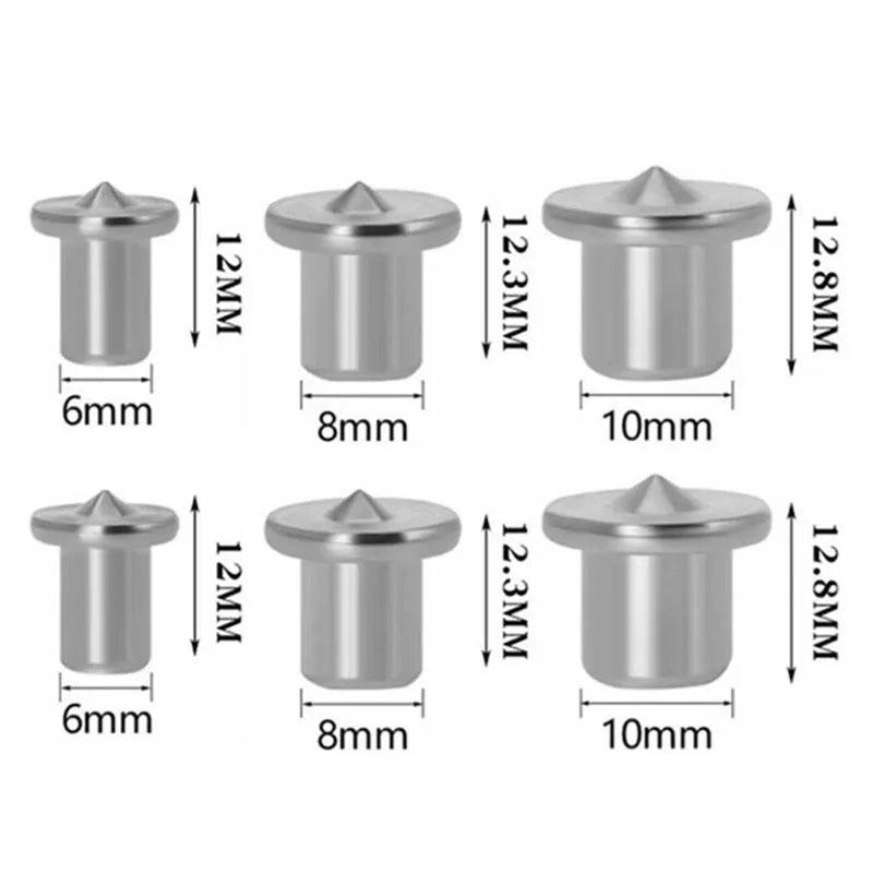 Dowel Drill Woodworking Tools Dowel Centre Point Pin Set 4pcs 6mm 8mm 10mm 12mm Dowel Tenon Center Set Transfer Plugs Wood Drill Oasis Select 6Pcs-6 8 10mm