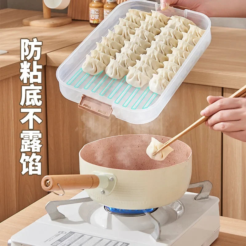 Dumpling Storage Frozen Box Refrigerator Frozen Dumplings Multi-layer Food Grade Household Dumpling Frozen Fresh-keeping Box Oasis Select