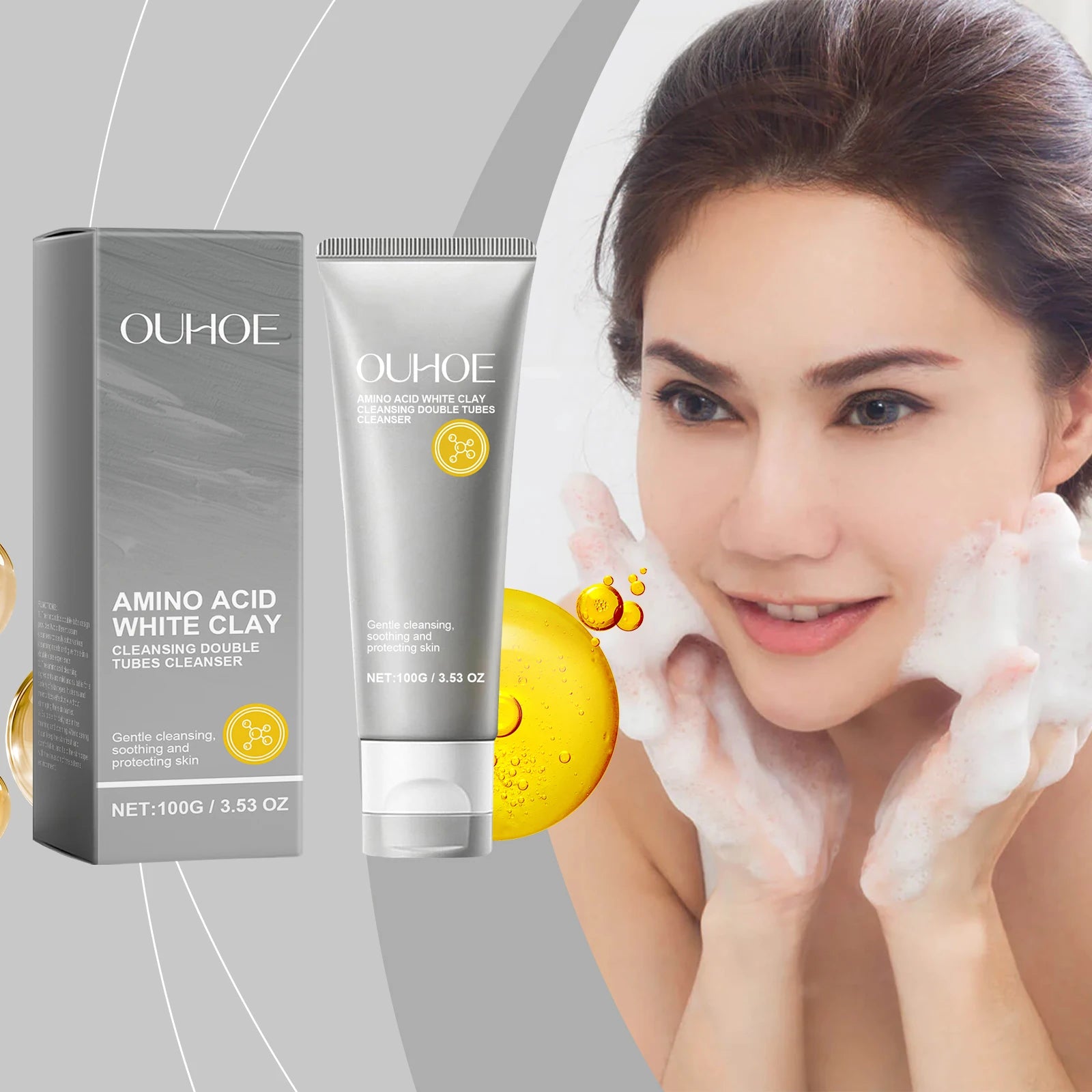 Amino Acid Cleanser Gently Cleansing Facial Skin Oil Control Clean Pores and Less Oil Moisturizing Nourishing Skin Care Cleanser Oasis Select