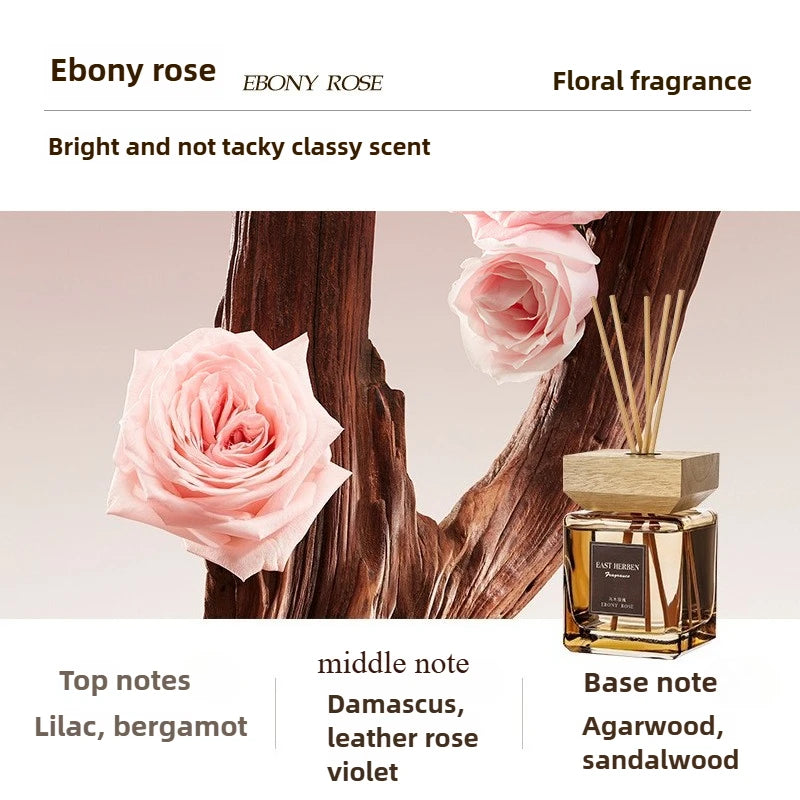 200ml Non-fire Home Fragrance Hotel Living Room Lasting Extender Reed Diffuser Aromatherapy White Tea Ebony Rose Shangri-La Oasis Select Ebony rose 200ml