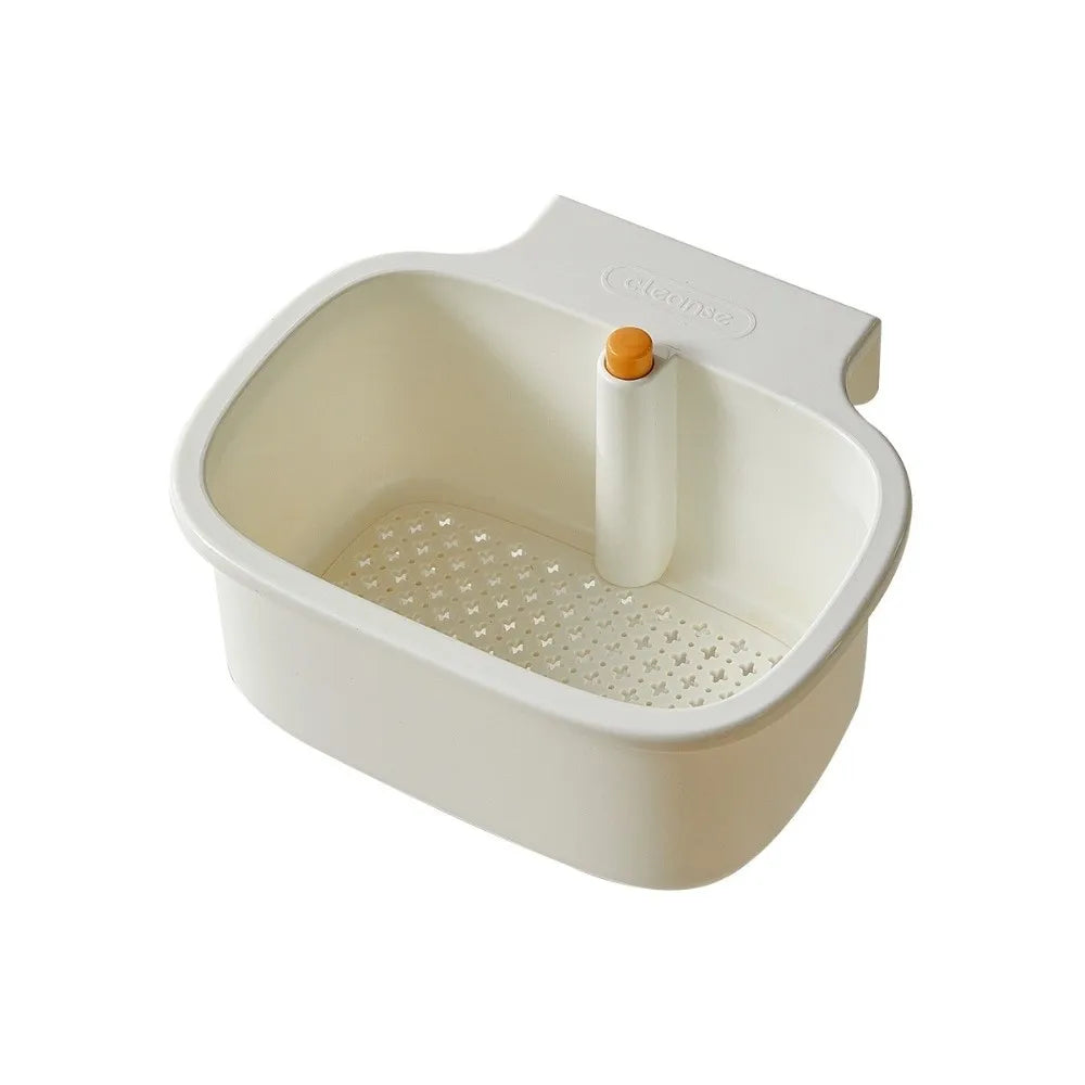 Portable Push-type Kitchen Sink Filter Basket Separate Drain Bowl Filter Basket Anti-leakage Anti-leakage Sink Storage Rack Oasis Select White 3