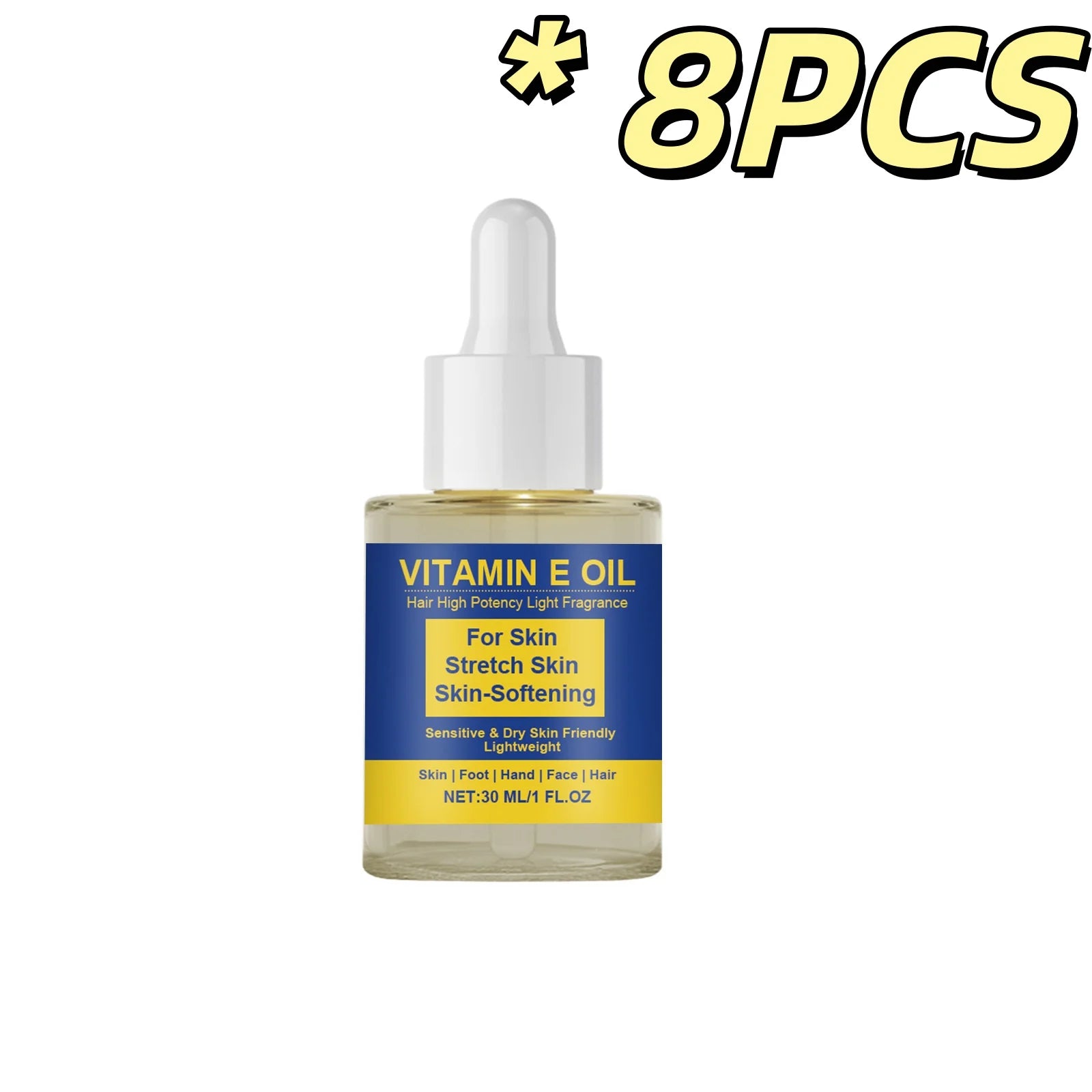 Vitamin E Body Oil Soothe Body Nourish Hands Improving Foot Roughness Reduce Dry Scalp Enhance Skin Elasticity Skincare Essence Oasis Select 30ml X 8PCS