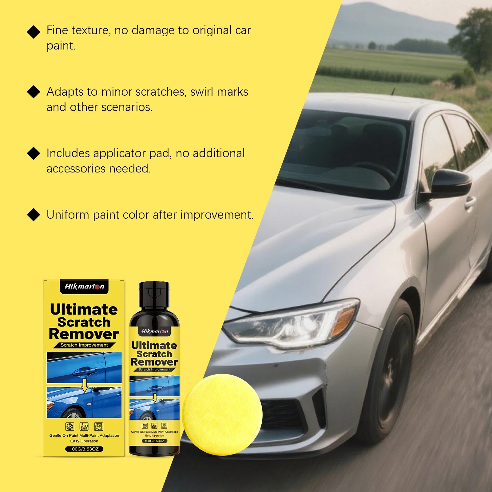 Car Scratch Repair Kit Polishing and Restoration Set for Light Scratches, Swirl Marks Scratch Remover Auto Body Maintenance Oasis Select