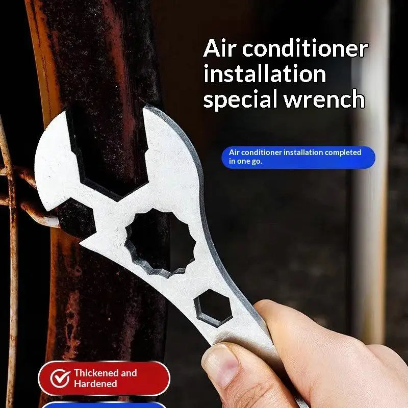 SU 1Pcs Multi-Function Double-End Fixed Wrench Multifunctional Air Conditioner Open End Wrench Ultra-thin Flat Wrench Tool Oasis Select