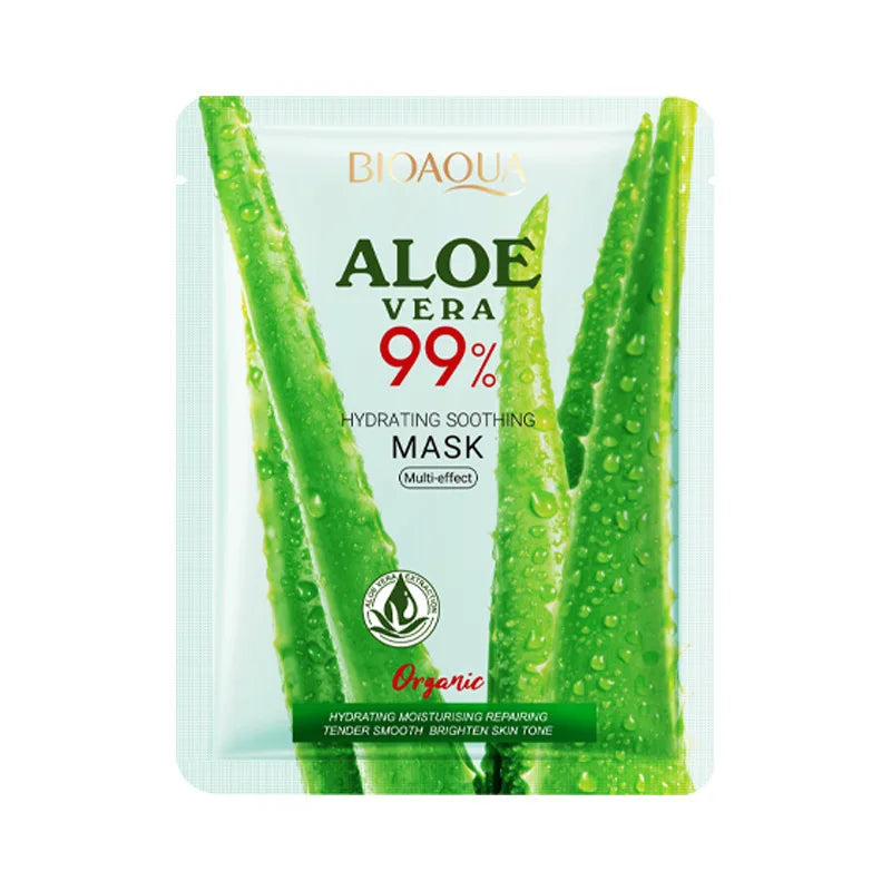 BIOAQUA Aloe Vera Facial Masks – Hydrating & Anti-Wrinkle Facial Sheet Mask Oasis Select