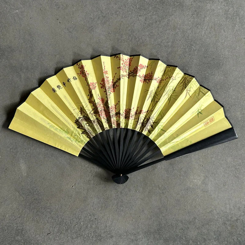 Ancient Folding Fan Chinese Scenic Spots Retro Classic Blank Craft