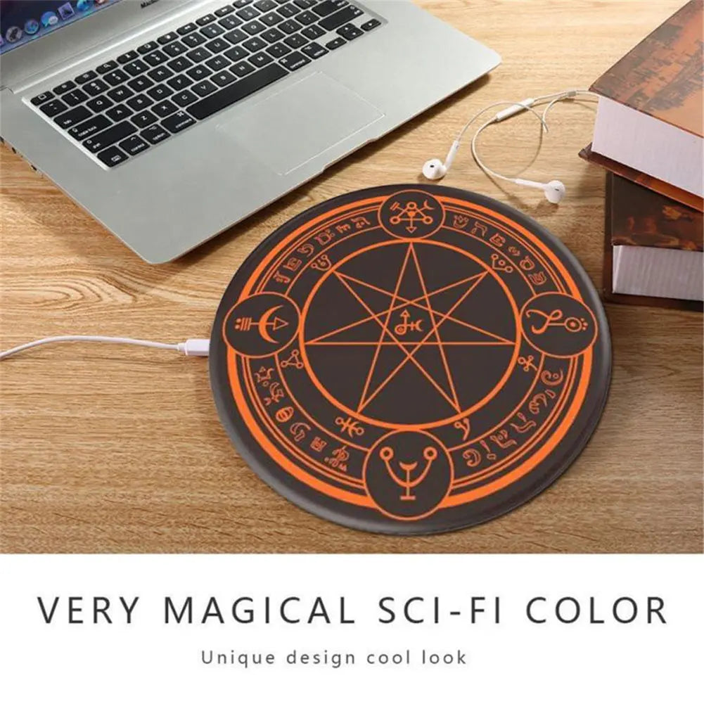 10W Qi Wireless Fast Charger Circle Magic Optical Array Wireless Charging For QI Standard Full Range Wireless Charging Phone Oasis Select