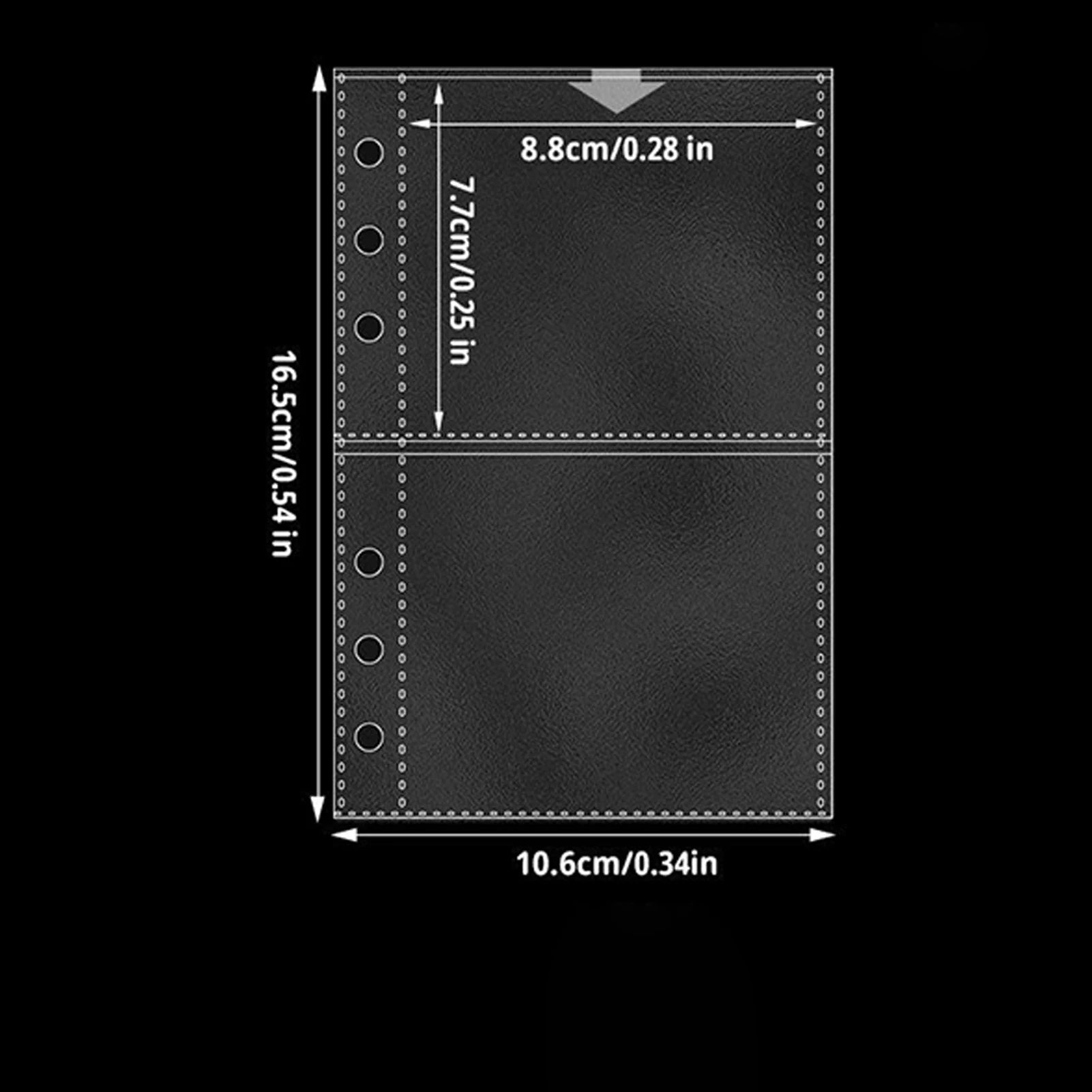 A6 binder replacement card pages transparent binder replacement pages sticker book replacement pages suitable for 6-ring binder Oasis Select Frosted 2 grids