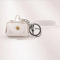Kawaii Mini Bag Keychain | PU Leather Coin Purse Keyring Pendant Bag Charm Keychain Oasis Select White