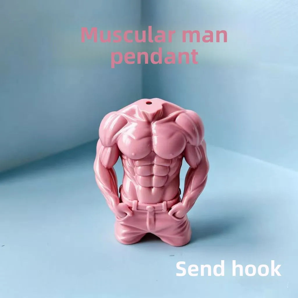 Cool Fitness Muscular Male Ornament 3DPrinted Home Desktop Ornament Diy Pendant Car Home Office Decor Gift Cute Trendy Accessors Oasis Select