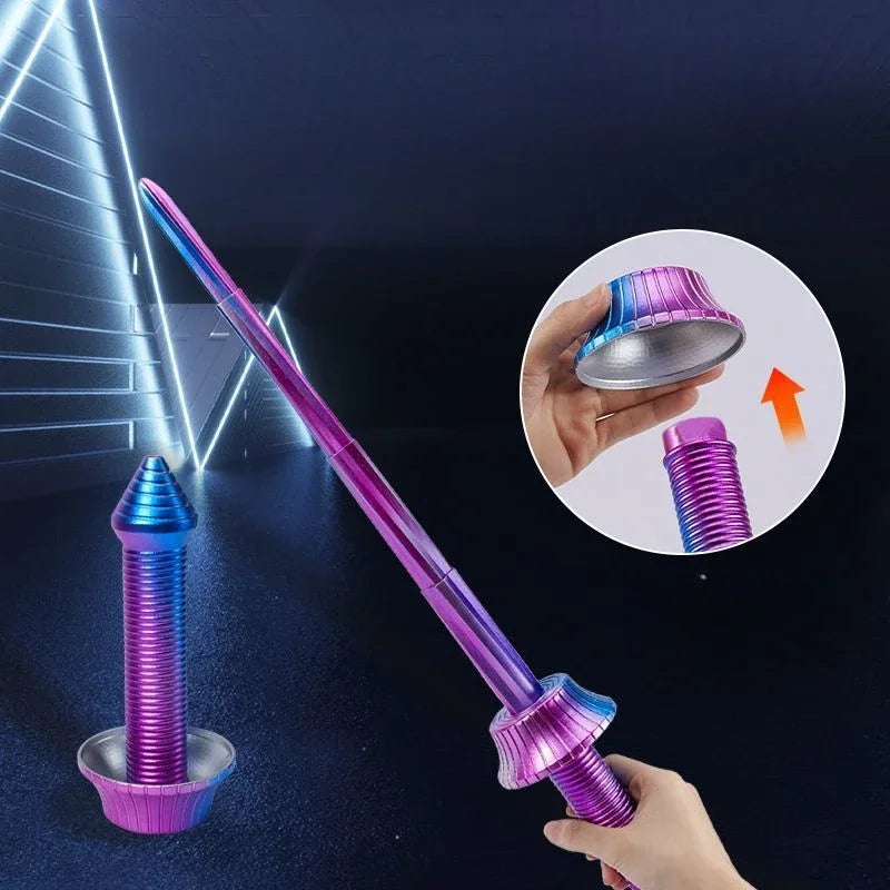 3D Printed Gravity Telescopic Sword Figurines Gravity Sword Creative Handmade Telescopic Toy Gift Model Art Trend Miniatures Oasis Select