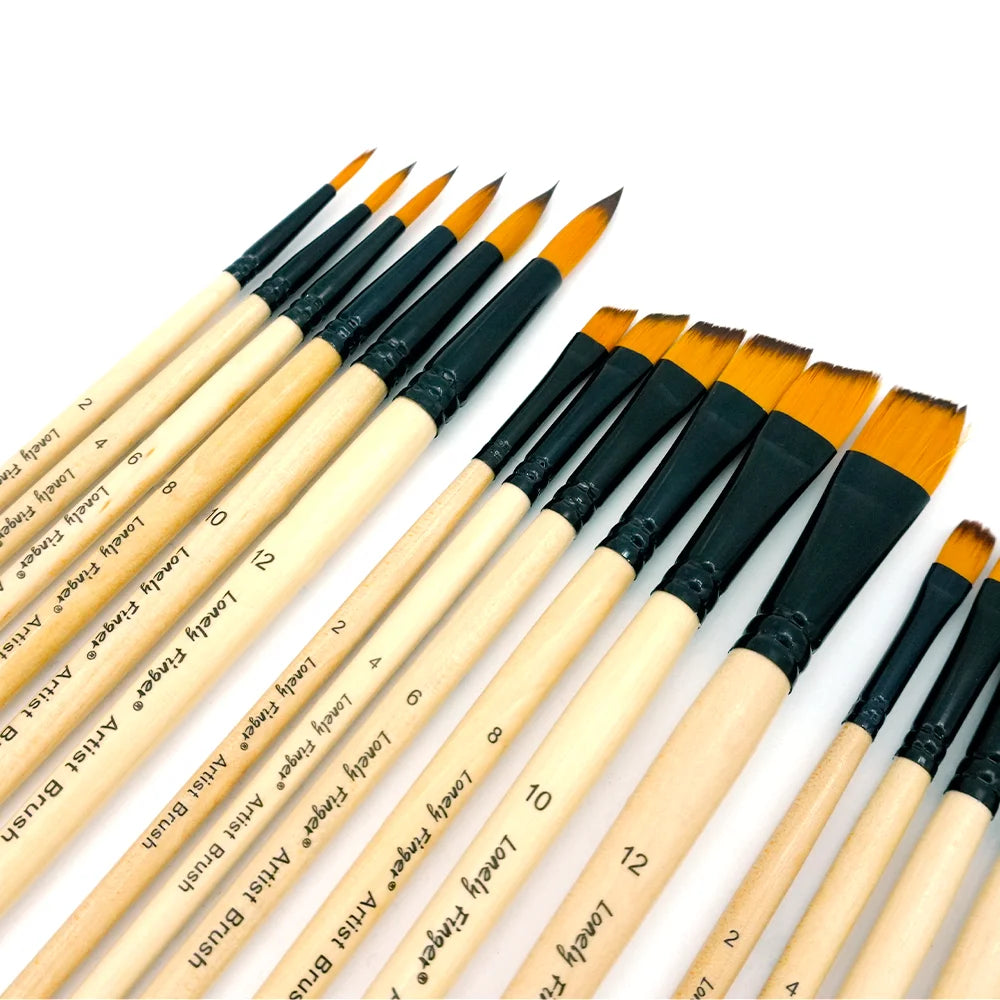 6/24pcs Paint Brushes Set for Acrylic Painting, Watercolor Acrylic Paint Brush, Artist Paintbrushes for Body Face Rock Canvas, Oasis Select