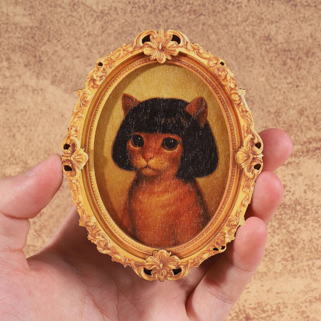 Cute Retro Framed Art Magnet, Funny Retro Art Wooden Magnet Frames With Strong Hold, Quirky Fridge Magnet For Fridge Oasis Select