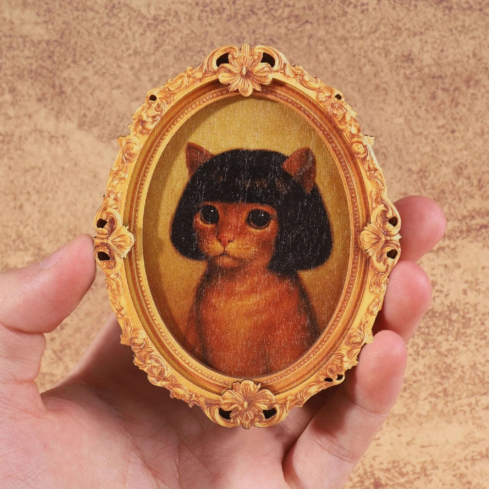 Cute Retro Framed Art Magnet, Funny Retro Art Wooden Magnet Frames With Strong Hold, Quirky Fridge Magnet For Fridge Oasis Select
