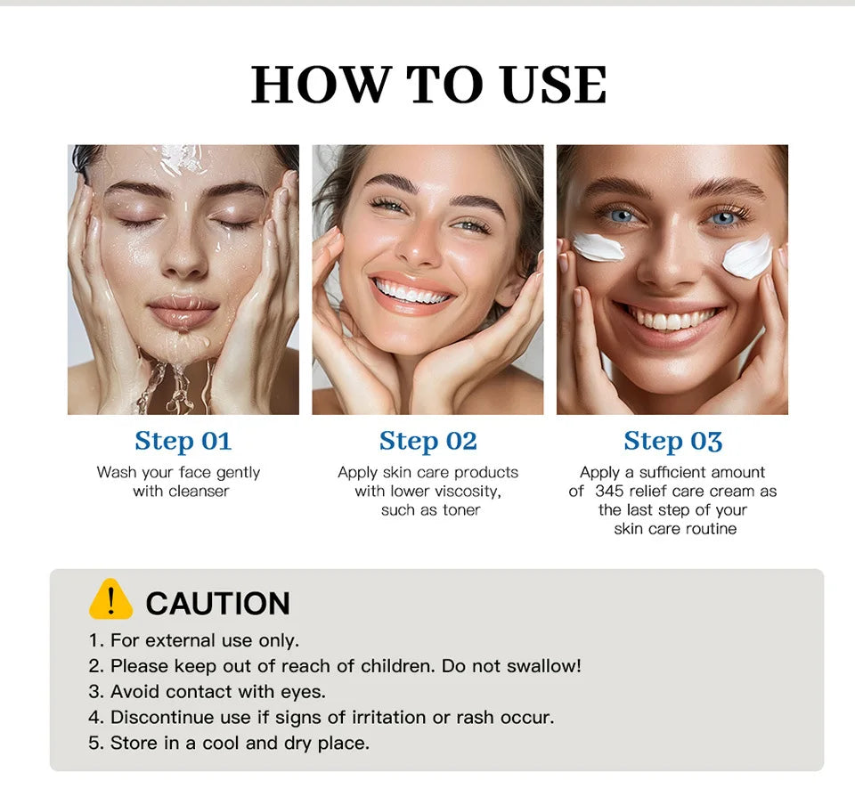345 Relief Cream – Brightening & Blemish Moisturizer 50ml Face Moisturizer Cream Oasis Select