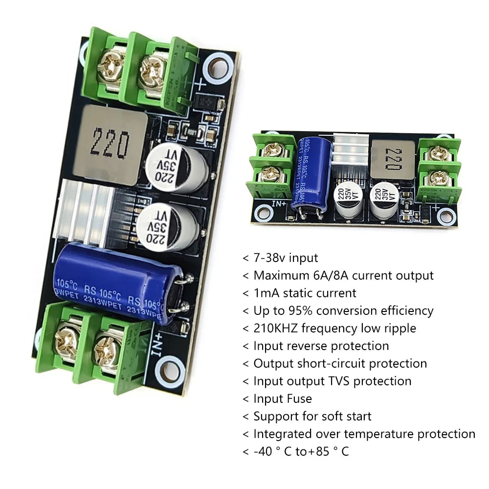 DC-DC 7-38V to 5V 12V 24V 6A High Power Stabilized Voltage Step Down Module Power Converter Lithium Charger Step Down Module Oasis Select
