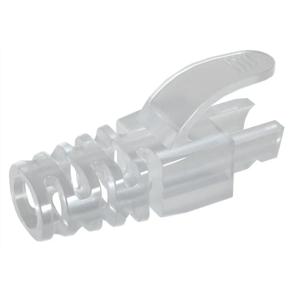 10-50 Pcs Multicolour RJ45 Caps Cat 5 CAT6 Protective Sleeve RJ-45 CAT6 CAT5e Adapter Cap Ethernet Network Cable Connector Plugs Oasis Select 50pcs Transparent
