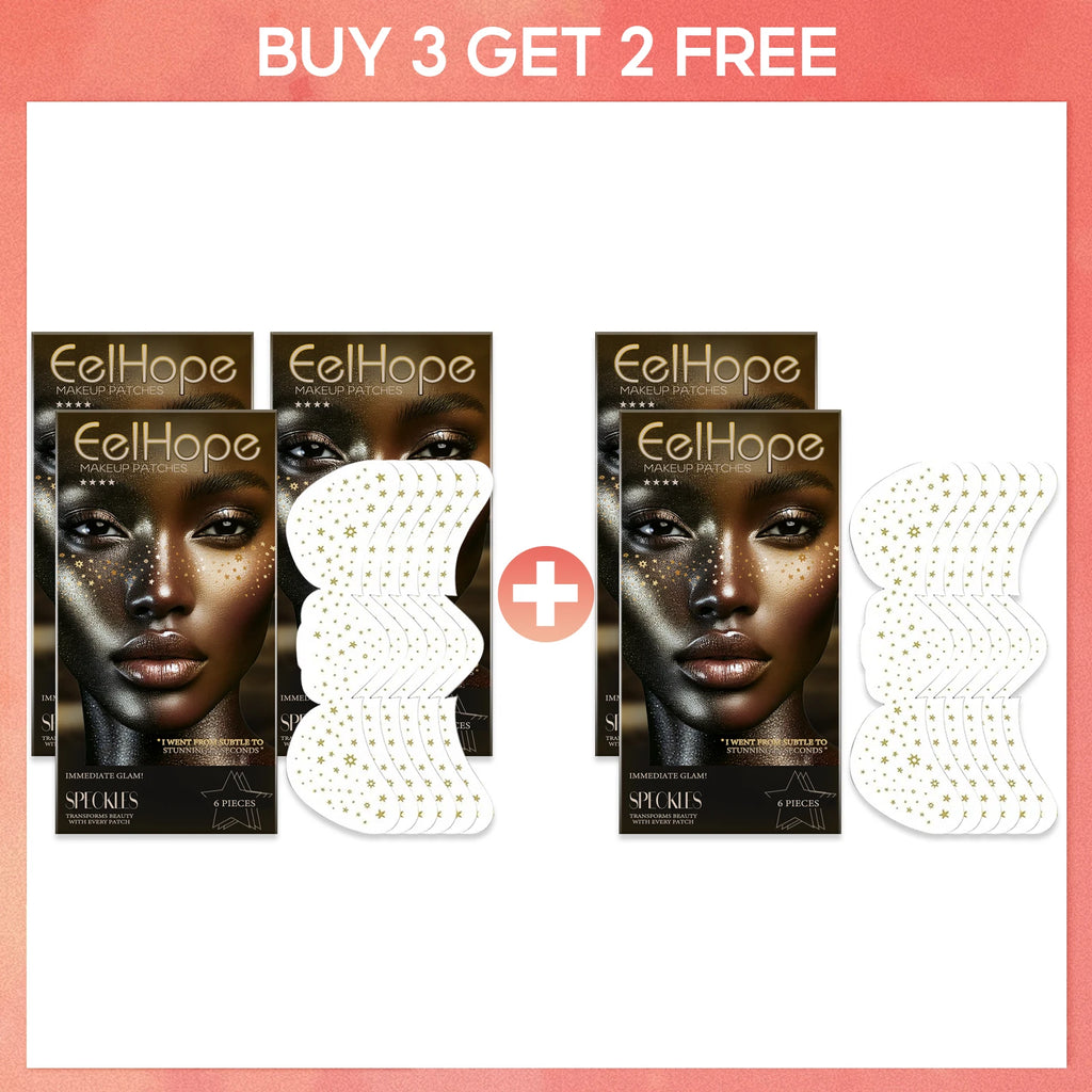 Facial Spot Glitter Sticker Fake Freckle Metallic Golden Irregular