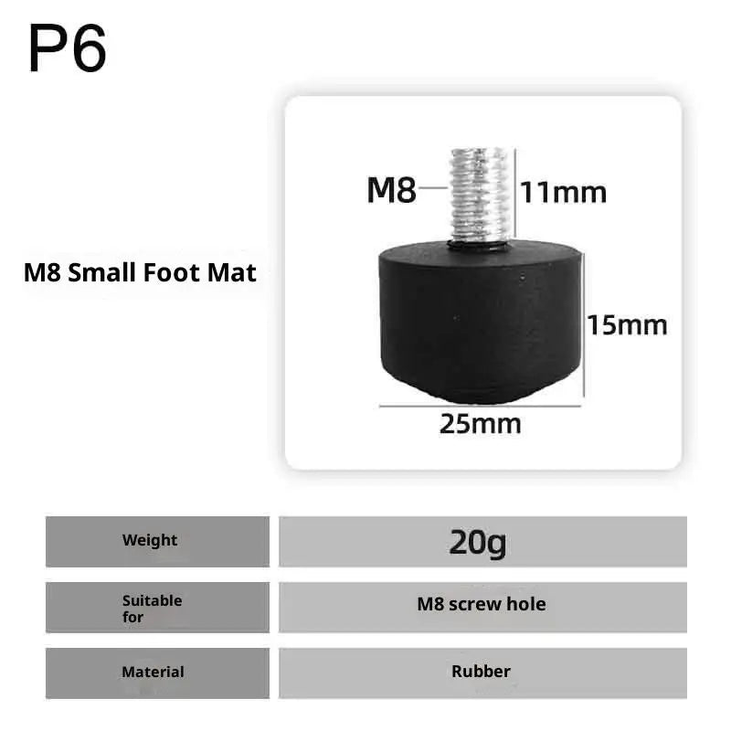 1Pc Universal Anti-slip Rubber Foot Pad Feet Spike 3/8 Inch 1/4 Inch M8 Photography Accessories For Tripod Monopod Oasis Select 6