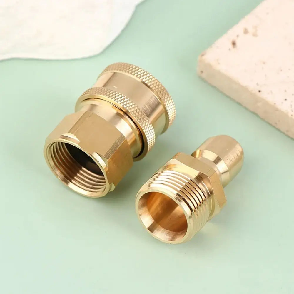 1Set 3/8 M22 Pipe Joint For M22 High Pressure Washer Quick Connect Kits Hose Coupler M22 1.5mm Adapter Set Water Outlet Set Oasis Select
