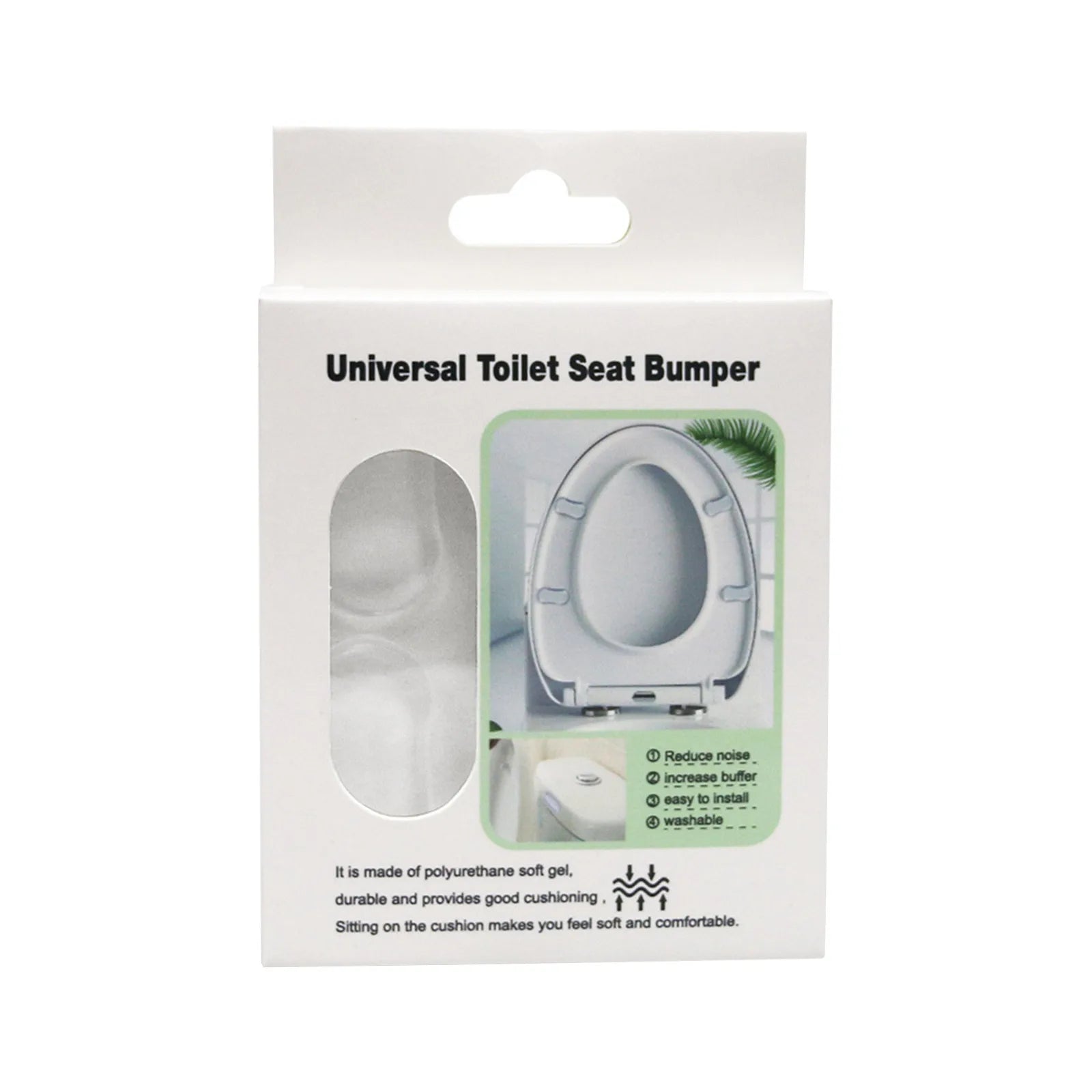 Durable Silicone Toilet Seat Bumper 5 PCS Strong Adhesive Toilet Seat Buffer Pad Shock-Proof Bathroom Accessories Oasis Select
