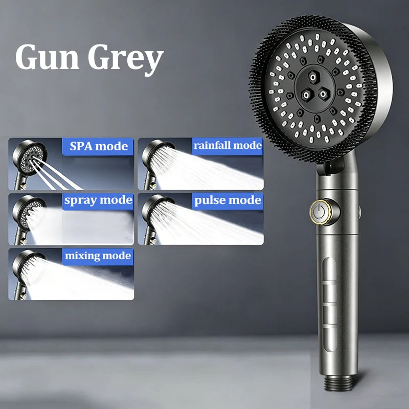 5-Mode High Pressure Handheld Shower Head with SPA Filter