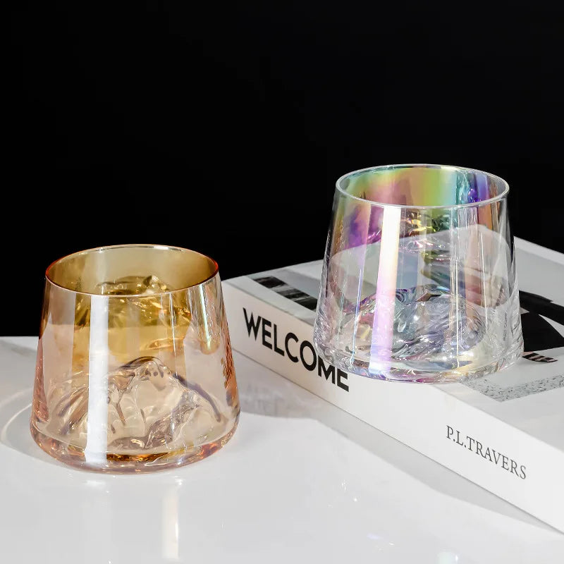 Crystal Glass Whiskey Cup, Japanese Liquor Glass, Clear Iceberg Glass, Suitable for Vodka, Liqueur, Tequila, Shochu, Cocktail Oasis Select