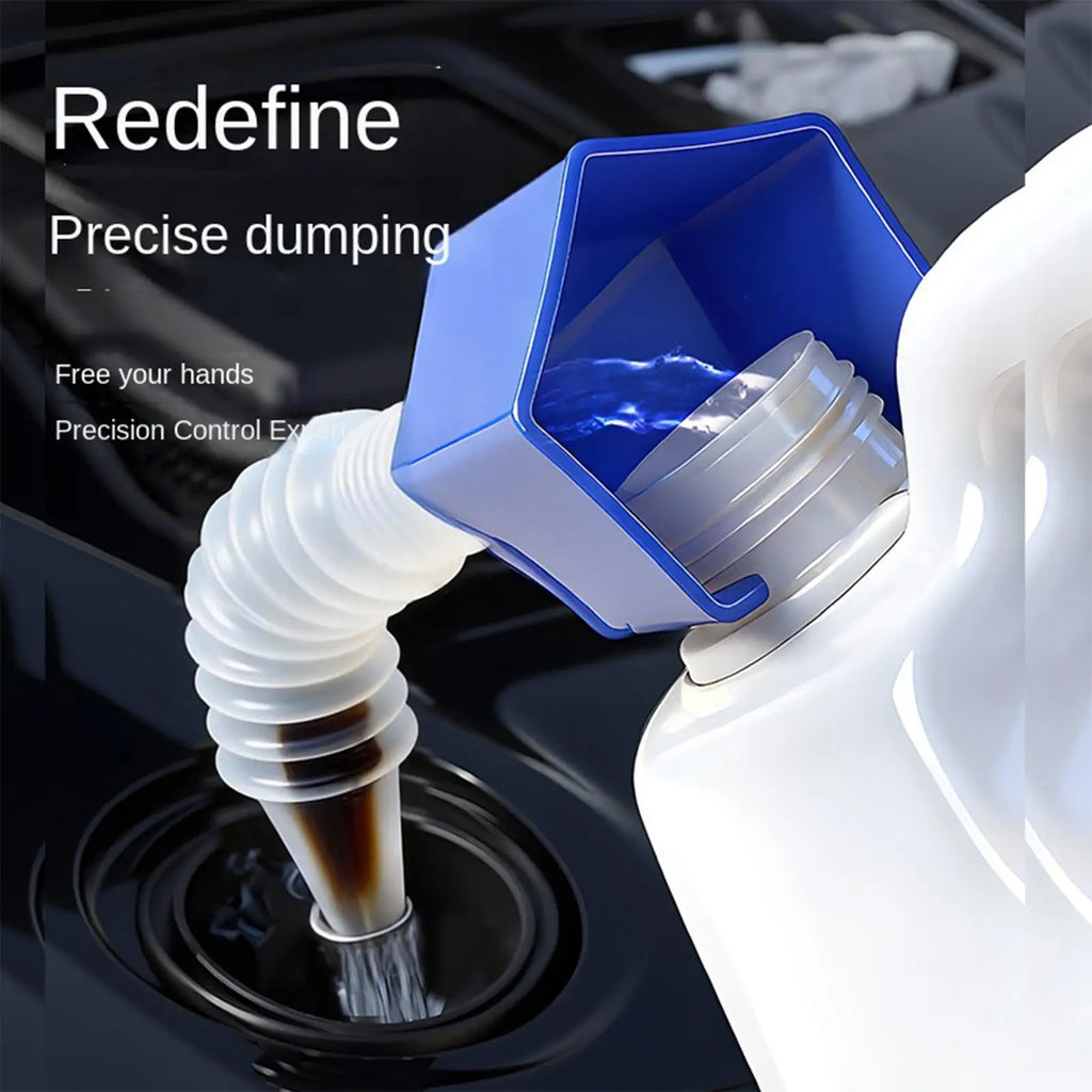 Foldable Car Motorcycle Refueling Gasoline Engine Portable Plastic Oil Funnel Filter Transfer Tool Flexible Funnel Draining Tool Oasis Select