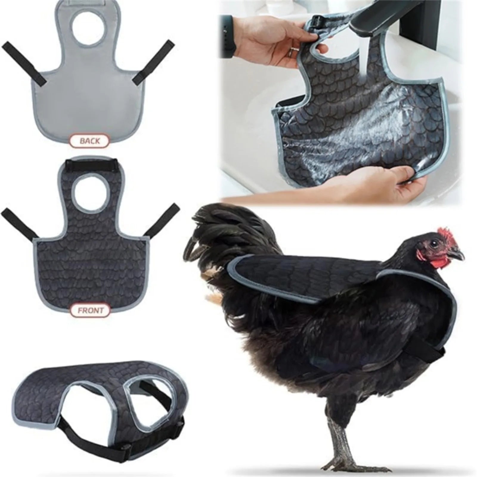 Chicken Saddle for Hens – Adjustable Feather Protector Chicken Hen Saddle Oasis Select