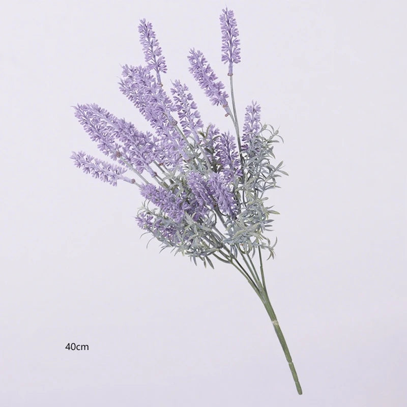 7-Branch 38cm Artificial Lavender Bouquet for Home Table Decor Hotel Wedding Floral Arrangement Fake Flower Oasis Select 5-Branch B-40cm