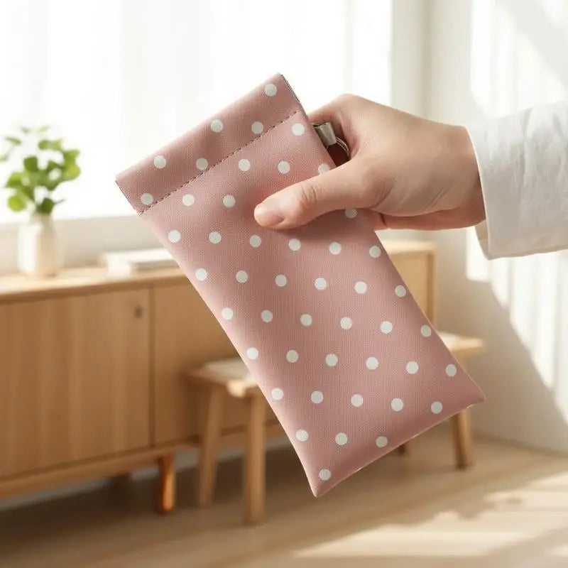 Polka Dot Eyeglasses Case – Travel Sunglasses Zipper Pouch Eyeglasses Case Oasis Select